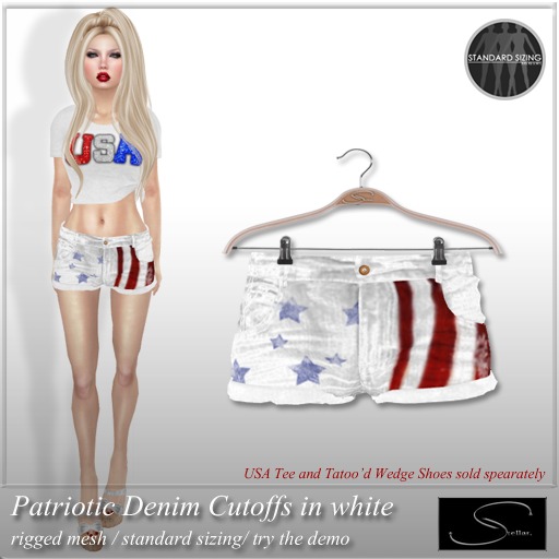 [Stellar] Patriotic Denim Cutoffs DEMO