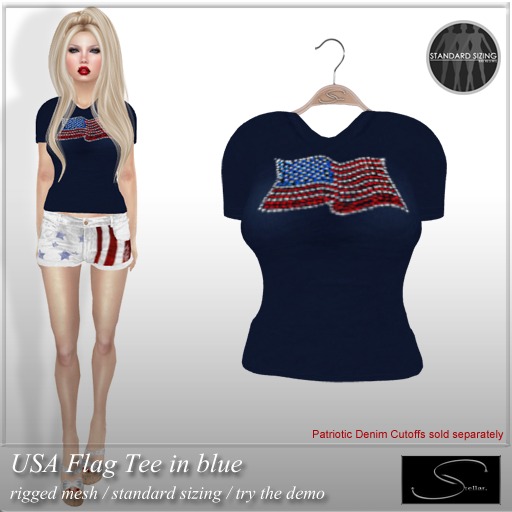 [Stellar] USA Flag Tee in blue