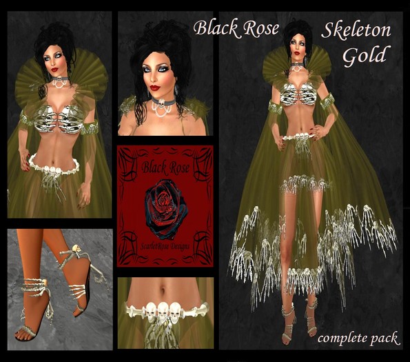 S.R.D. BLACK ROSE SKELETON GOLD COLLECTION COMPLETE PACK