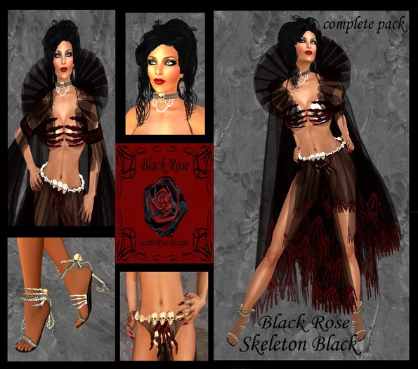 S.R.D. BLACK ROSE SKELETON BLACK COLLECTION COMPLETE PACK