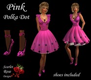 S.R.D. PINK POLKA DOT 50'S + STILETTO SHOES