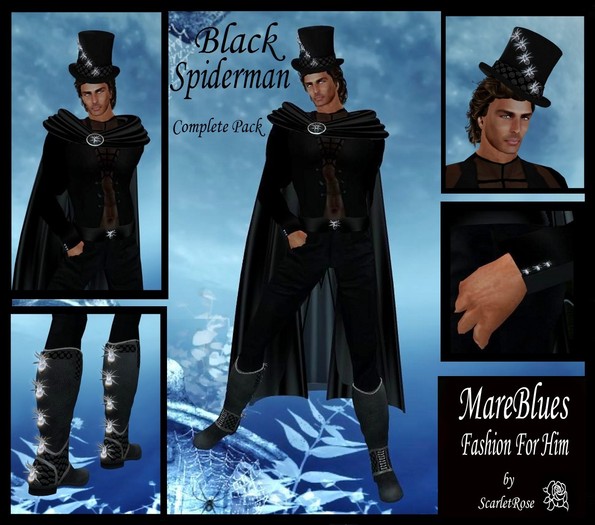 M.B BLACK SPIDER-MAN COMPLETE SET