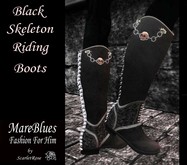 M.B. BLACK SKELETON RIDING BOOTS