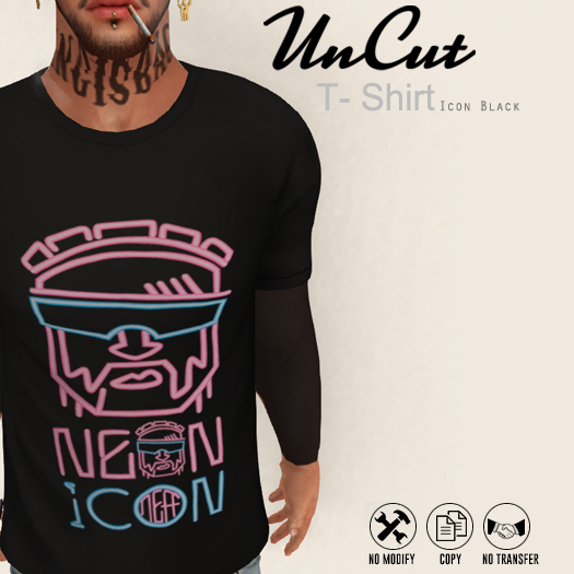 Uncut T-shirt - Icon Black
