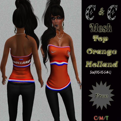 *clothes MESH woman Top Holland Orange*
