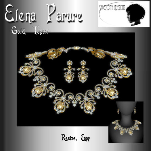 :SD: Elena Parure boxed Silver Aquamarine