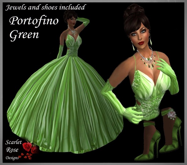 S.R.D. PORTOFINO GREEN + JEWELS + SHOES