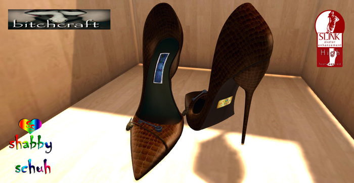 SHABBY SCHUH  LOCKED  HEART ESPRESSO  SLINK  HIGH   BOXED