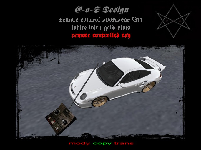 RC sportscar P11 white with gold rims BOX