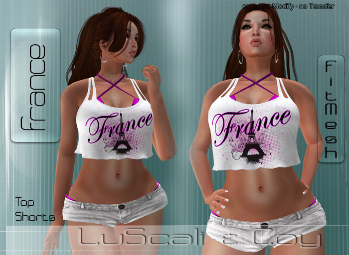 .:LS:.France FitMesh Bikini Top-Shorts