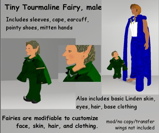 Tiny Tourmaline Fairy male