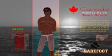 Canada Ripstop Nylon Beach Shorts