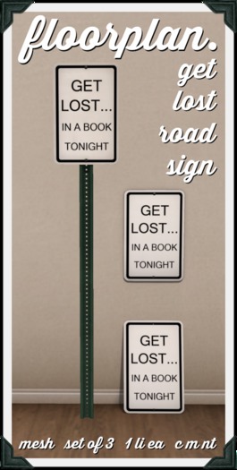 floorplan. get lost road sign set [boxed]
