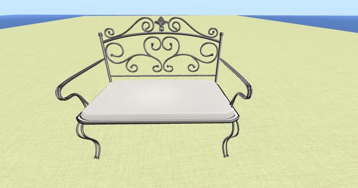 SILVER IRON BENCH