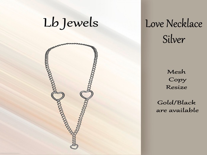 LB JEWELS - LOVE NECKLACE  SILVER