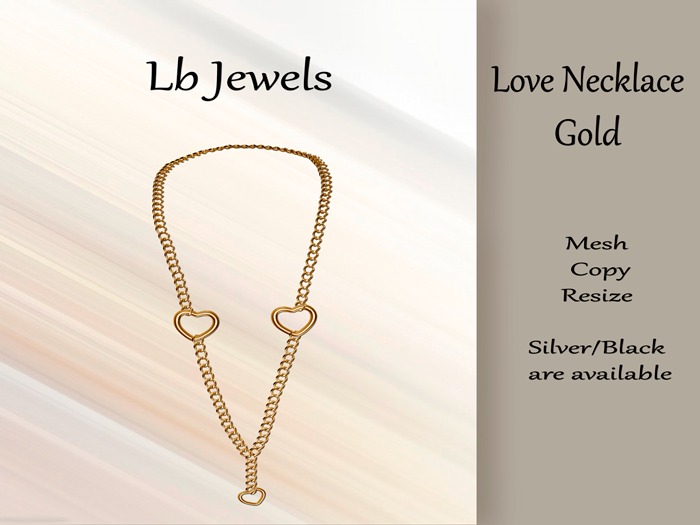 LB JEWELS - LOVE NECKLACE  GOLD