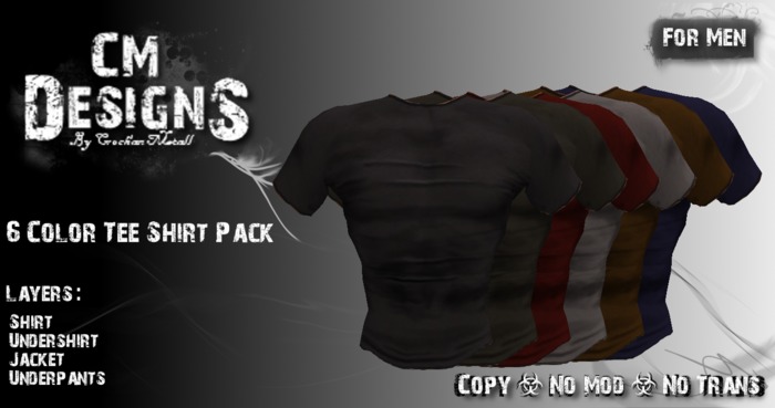 [C.M] 6 Color Tee Shirt Pack