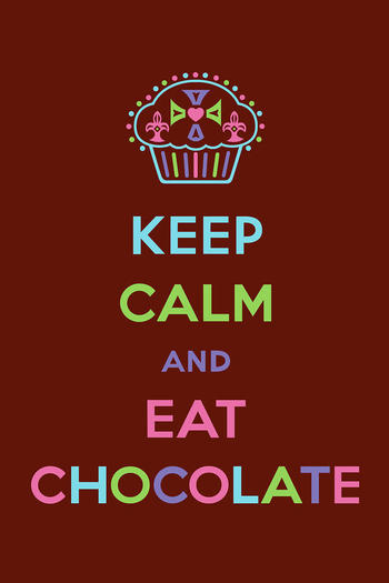 Keep Calm Eat Chocolate Poster