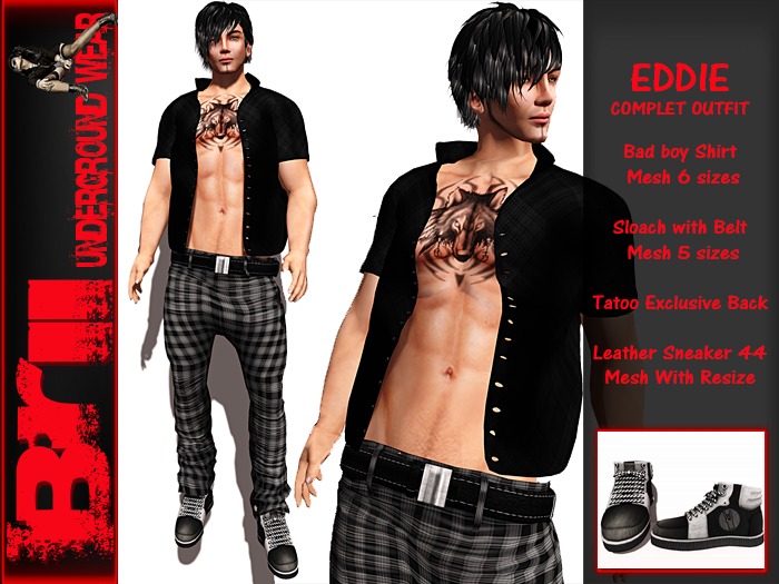 ** EDDIE COMPLET OUTFIT ** Brii Underground Wear **