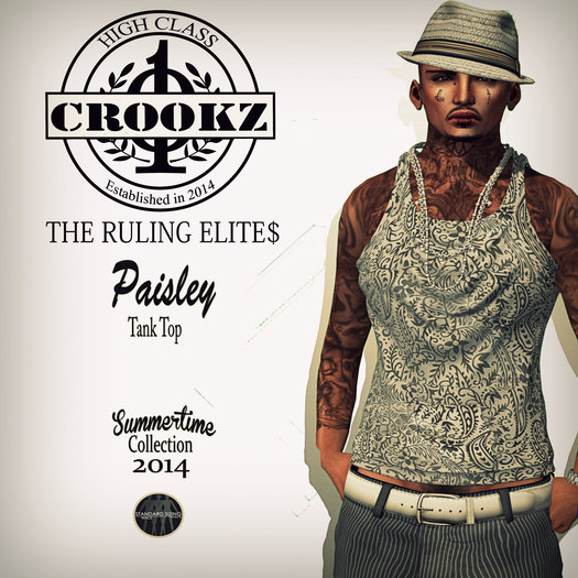 {CrookZ} Paisley Tank Top Shopping Tote