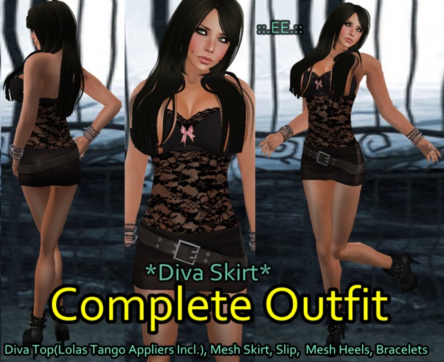 ::.EE.:: Complete Outfit *Diva Skirt* (Tango Appliers Incl.)