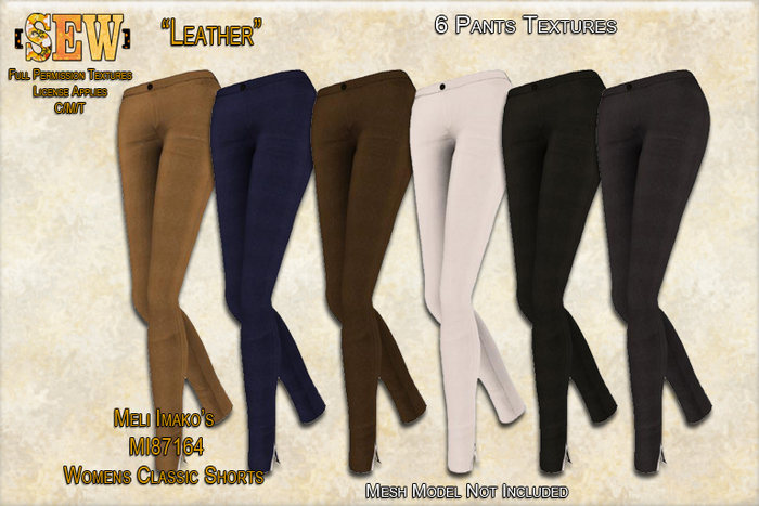 [SEW] Full Permission Textures for MI960006 Womens Skinny Pant Leather