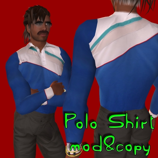 Polo Shirt Blue White