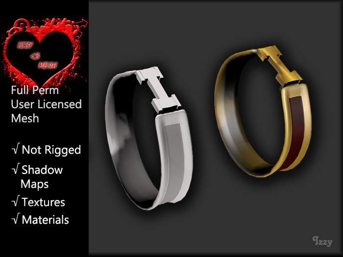 Izzy <3 Mesh Bangles 1 Full Perm Mesh Template