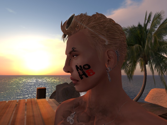 No H8 face tattoo