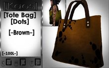 [Kaos] Tote Bag - Dots - Brown