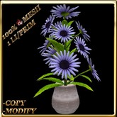 LW_ Mesh Daisy Plant in Vase -  Lavender (1 LI / Prim)