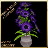 LW_ Mesh Daisy Plant in Vase -  Berry Purple (1 LI / Prim)