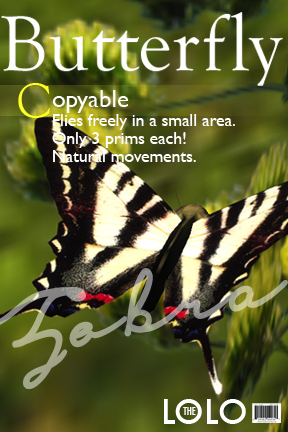 COPYABLE Free-flying Butterfly - Zebra