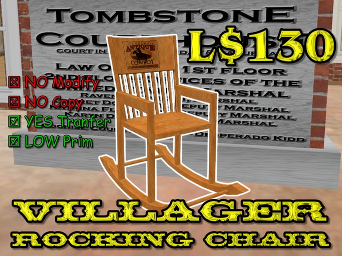 Villager Rocking Chair LowPrim
