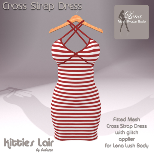 *KL* Summerdress for Lena Lush Body Red/Wht