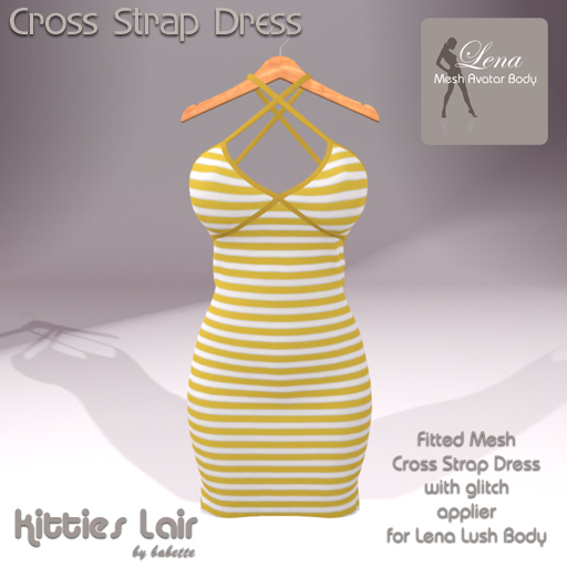 *KL* Summerdress for Lena Lush Body Yellow/Wht