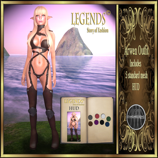 .::LEGENDS::. Mesh Arwen Outfit w/ Hud