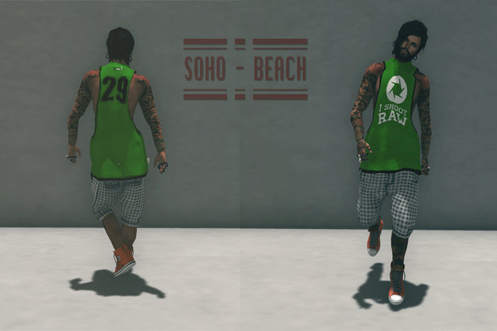 T-shirt Raw Green