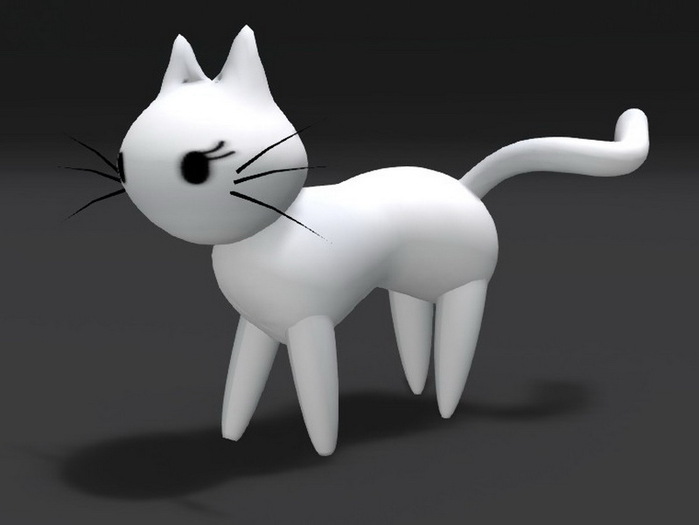 [Px] Cute Mesh Kitty (tintable white)