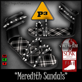 <P3> Meredith Sandals for Slink Flat - Black