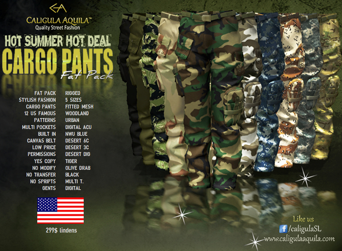 MILITARY CARGO PANTS GENTS FAT PACK