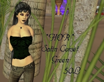*HOR* SatinCorsetGreen