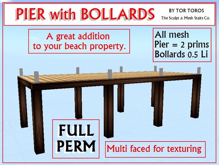 DOCK WITH BOLLARDS (MESH) (Boxed)