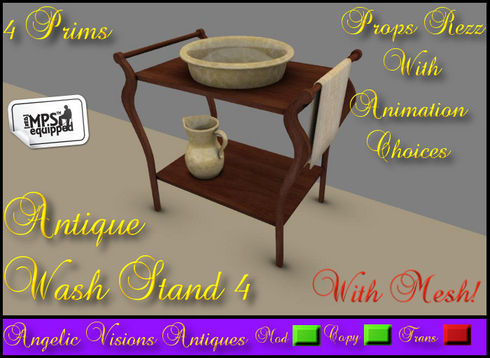 Antique Wash Stand 4 Boxed RC
