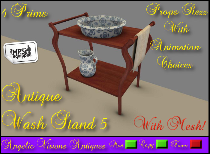 Antique Wash Stand 5 Boxed RC