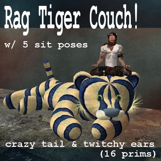 ::Ragdoll's:: Rag Tiger Couch! (sofa) - Boxed
