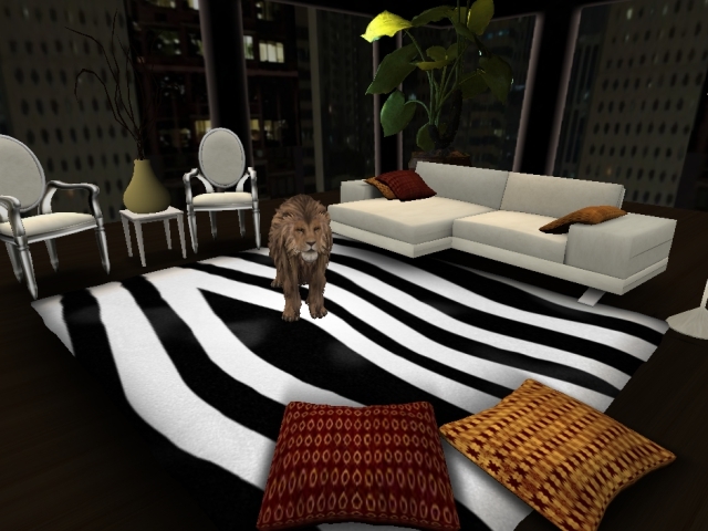 H♥MD- Wild Animal Zebra Rug 