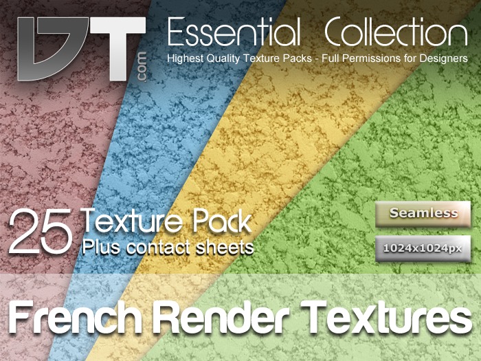 25 French Render Wall Textures - Full Perm - DT Essential Collection
