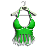 .:Vitrimi:. Beaded Fringed Top Green