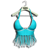 .:Vitrimi:. Beaded Fringed Top Sky